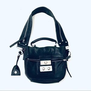 By Malene Birger Convertible Leather Purse / Clutch with detachable Strap, Black